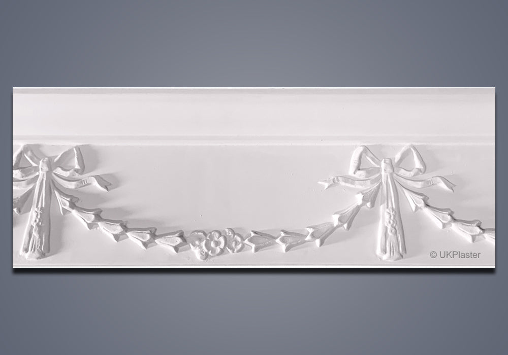 Plaster Cornice Swag & Bow CN127